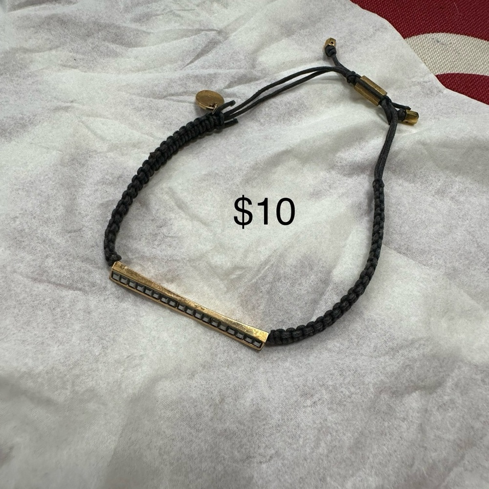 Black and Gold Braided Bracelet